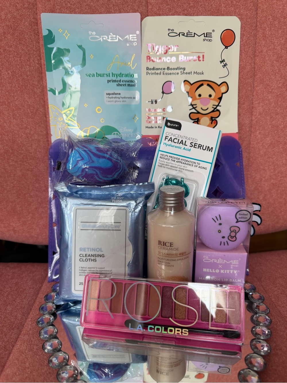 Benefit Purple Cosmetic Bag & Beauty Bundle